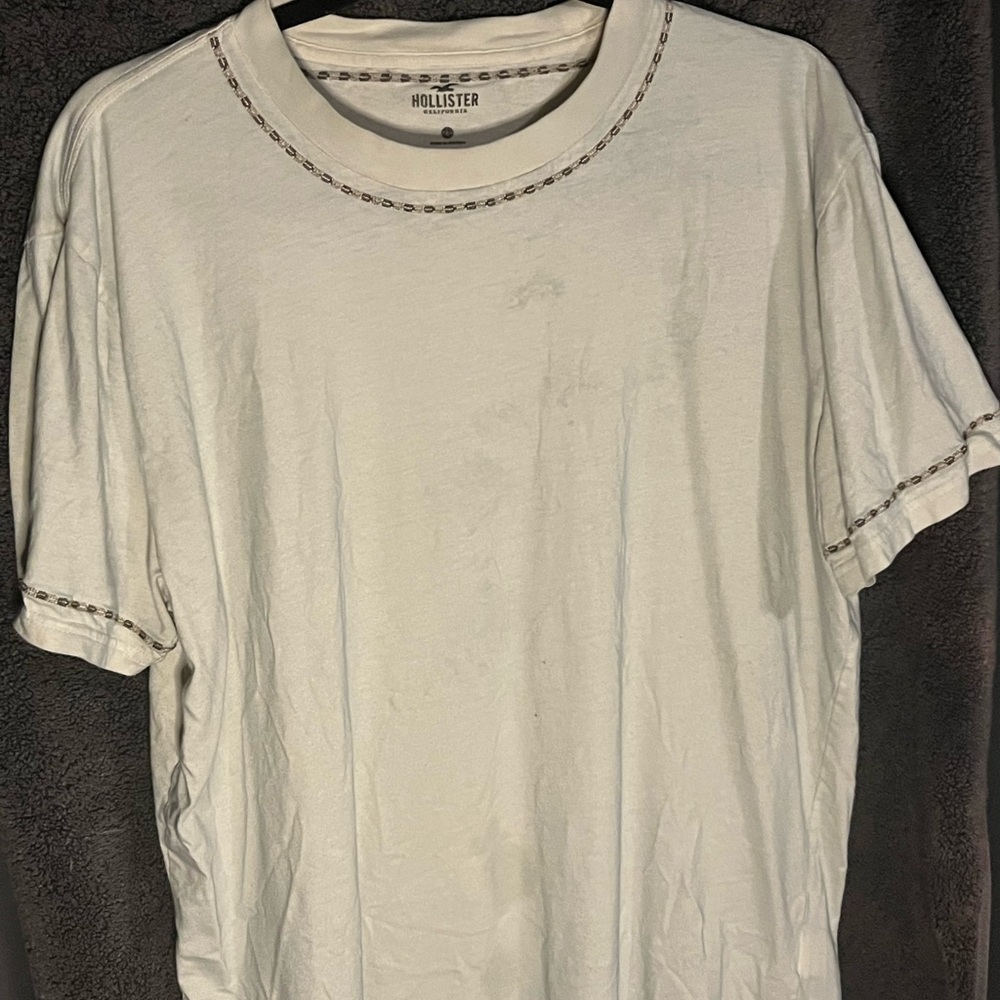 Hollister Cream Short Sleeve Tee